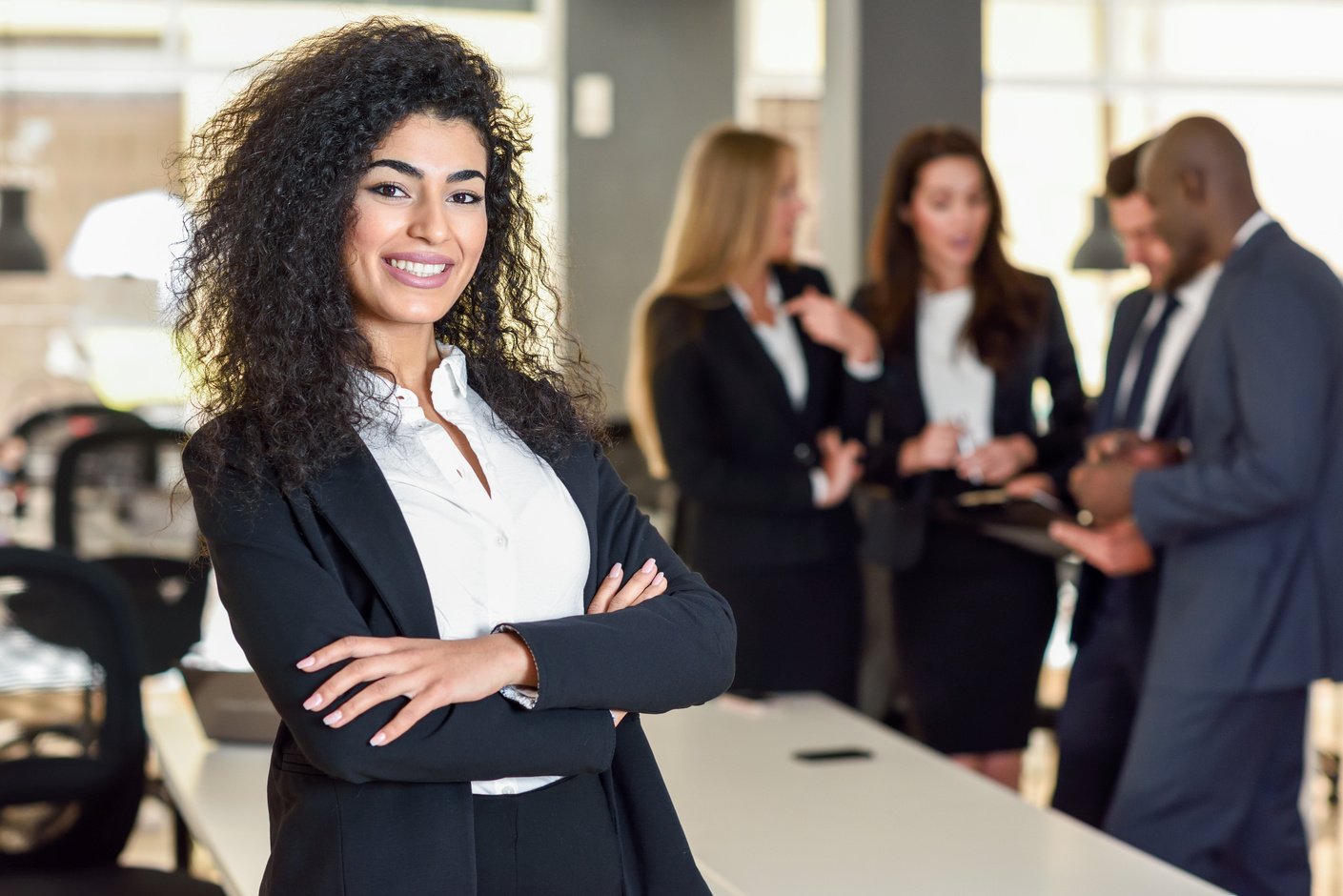 Portrait of a Woman at a Conference Room 